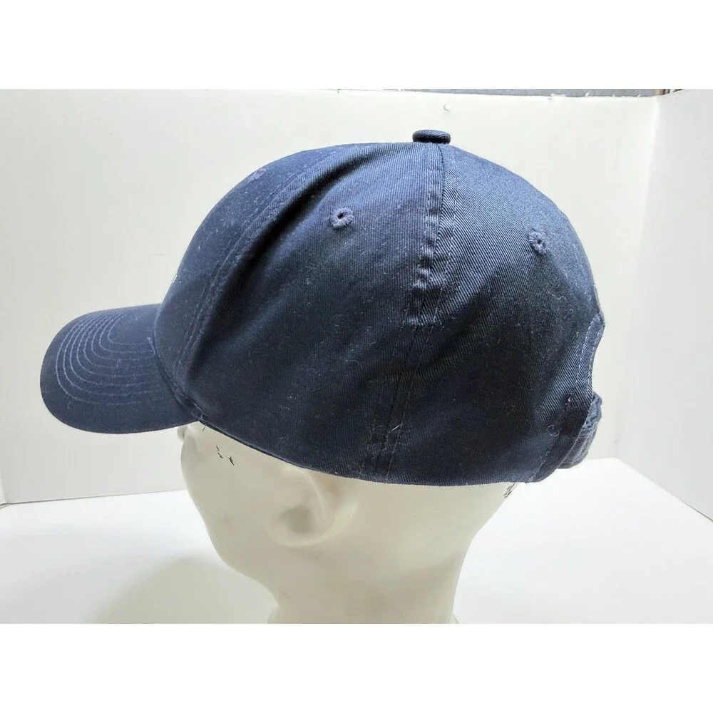 Port Authority Navy Blue Baseball Cap Cranemere Bird Logo Adjustable Hat